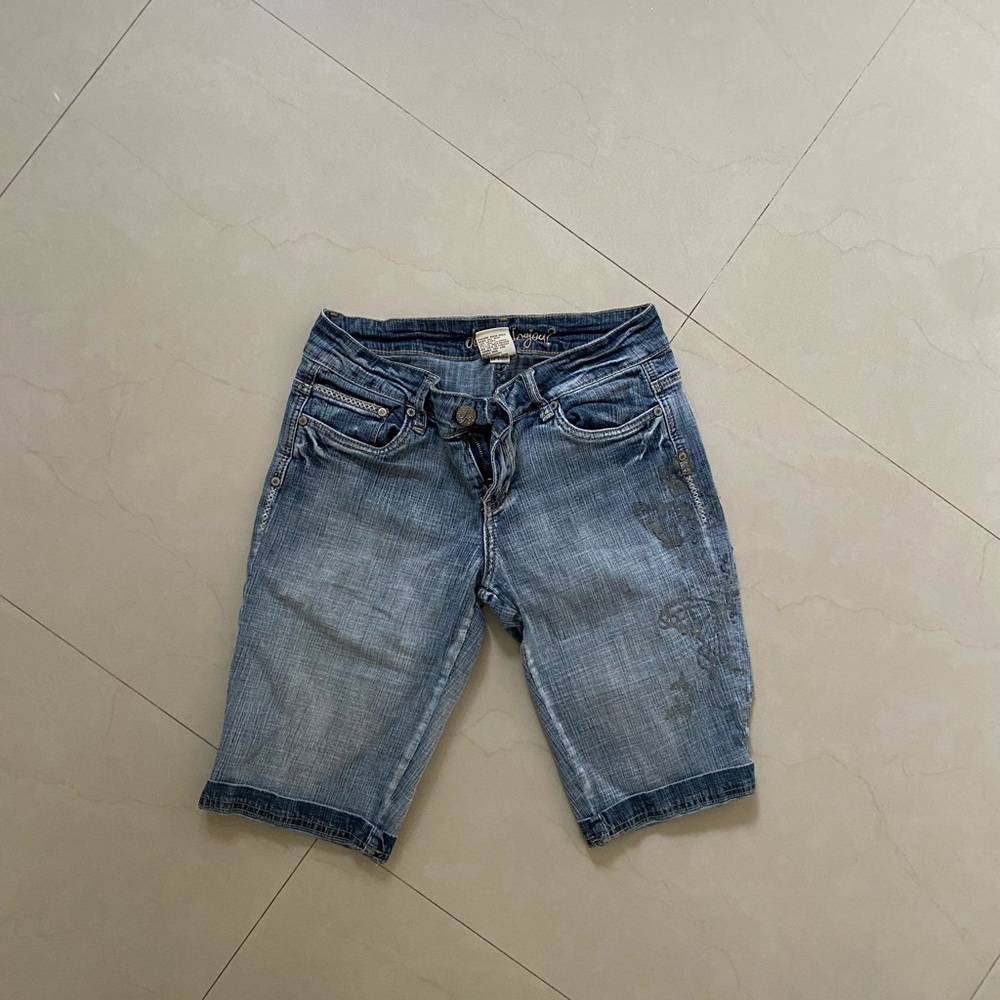 y2k butterfly jorts